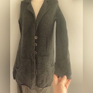 FREE PEOPLE Wool mix Rare oversized cardigan button up v neck blazer style